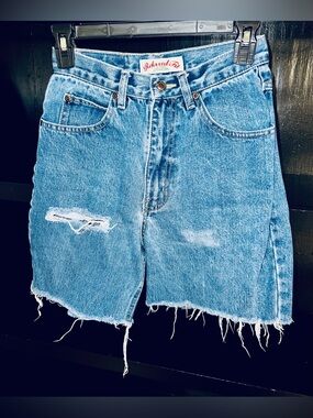 Vintage St. John's Bay Light Blue Distressed Denim Cutoff Shorts